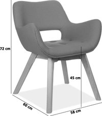 Fabric Dining Chair Black image.
