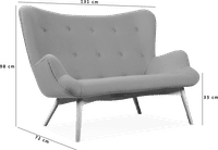 Featherston Sofa Deep Red image.
