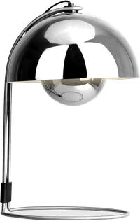 Flowerpot VP4 Style Table Lamp Chrome image.