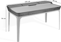 Finn Desk Walnut/White image.