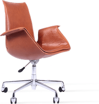 FK 6726 Tulip Lounge Chair - Low Castors Dark Tan image.