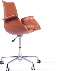 FK 6726 Tulip Lounge Chair - Low Castors Dark Tan image.