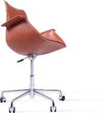 FK 6726 Tulip Lounge Chair - Low Castors Dark Tan image.