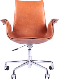 FK 6726 Tulip Lounge Chair - Low Castors Dark Tan image.