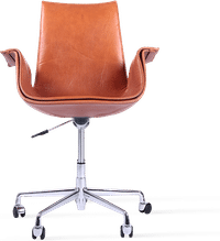 FK 6726 Tulip Lounge Chair - Low Castors Dark Tan image.