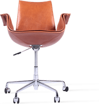 FK 6726 Tulip Lounge Chair - Low Castors Dark Tan image.