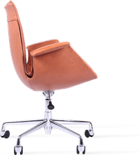 FK 6726 Tulip Lounge Chair - Low Castors Dark Tan image.