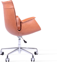 FK 6726 Tulip Lounge Chair - Low Castors Dark Tan image.