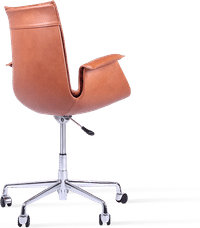 FK 6726 Tulip Lounge Chair - Low Castors Dark Tan image.
