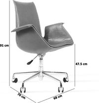 FK 6726 Tulip Lounge Chair - Low Castors Dark Tan image.
