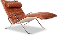 FK87 Style Grasshopper Lounge Chair Dark Tan image.
