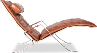 FK87 Style Grasshopper Lounge Chair Dark Tan image.