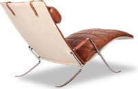 FK87 Style Grasshopper Lounge Chair Dark Tan image.