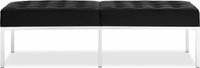 Knoll 3 seats  bench  Black image.