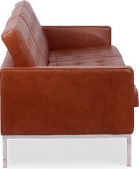 Knoll 3 Seater Sofa Premium Leather/Dark Tan image.