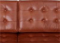 Knoll 3 Seater Sofa Premium Leather/Dark Tan image.