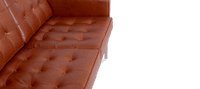Knoll 3 Seater Sofa Premium Leather/Dark Tan image.