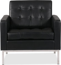 Knoll Armchair Italian Leather/Black image.