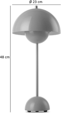 Flowerpot Style Table Lamp Chrome image.