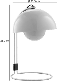 Flowerpot VP4 Style Table Lamp Black image.