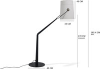 Foscarini Diesel Inspired Fork Style Floor Lamp Black image.