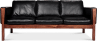 CH163 3 Seater Sofa American Walnut/Black  image.