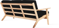 GE 290 Plank 3 Seater Sofa Black/Ash Wood image.