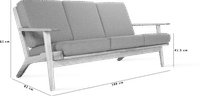 GE 290 Plank 3 Seater Sofa Light Green/Ash Wood image.