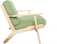 GE 290 Plank 3 Seater Sofa Light Green/Ash Wood image.
