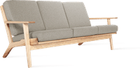 GE 290 Plank 3 Seater Sofa Light Pebble Grey/Ash Wood image.