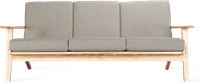 GE 290 Plank 3 Seater Sofa Light Pebble Grey/Ash Wood image.