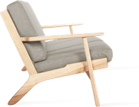 GE 290 Plank 3 Seater Sofa Light Pebble Grey/Ash Wood image.