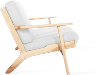 GE 290 Plank 3 Seater Sofa White/Ash Wood image.