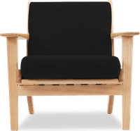 GE 290 Plank Chair Black/Ash Wood image.