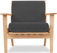 GE 290 Plank Chair Charcoal Grey/Ash Wood image.