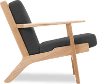 GE 290 Plank Chair Charcoal Grey/Ash Wood image.