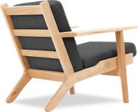 GE 290 Plank Chair Charcoal Grey/Ash Wood image.