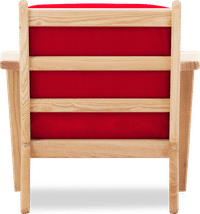 GE 290 Plank Chair Deep Red/Ash Wood image.