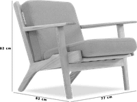 GE 290 Plank Chair Purple/Ash Wood image.