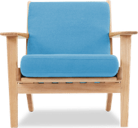 GE 290 Plank Chair Morocan Blue/Ash Wood image.