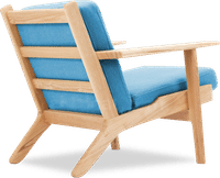 GE 290 Plank Chair Morocan Blue/Ash Wood image.