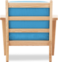 GE 290 Plank Chair Morocan Blue/Ash Wood image.