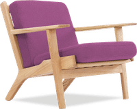 GE 290 Plank Chair Purple/Ash Wood image.