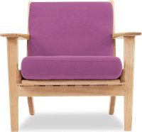 GE 290 Plank Chair Purple/Ash Wood image.