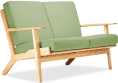 GE 290 Plank Loveseat 2 Seater Sofa Light Green/Ash Wood image.