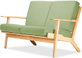 GE 290 Plank Loveseat 2 Seater Sofa Light Green/Ash Wood image.