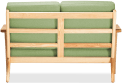 GE 290 Plank Loveseat 2 Seater Sofa Light Green/Ash Wood image.