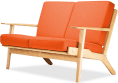 GE 290 Plank Loveseat 2 Seater Sofa Orange/Ash Wood image.