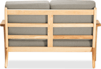 GE 290 Plank Loveseat 2 Seater Sofa Light Pebble Grey/Ash Wood image.