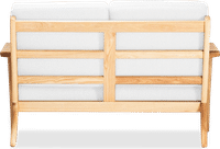 GE 290 Plank Loveseat 2 Seater Sofa White/Ash Wood image.